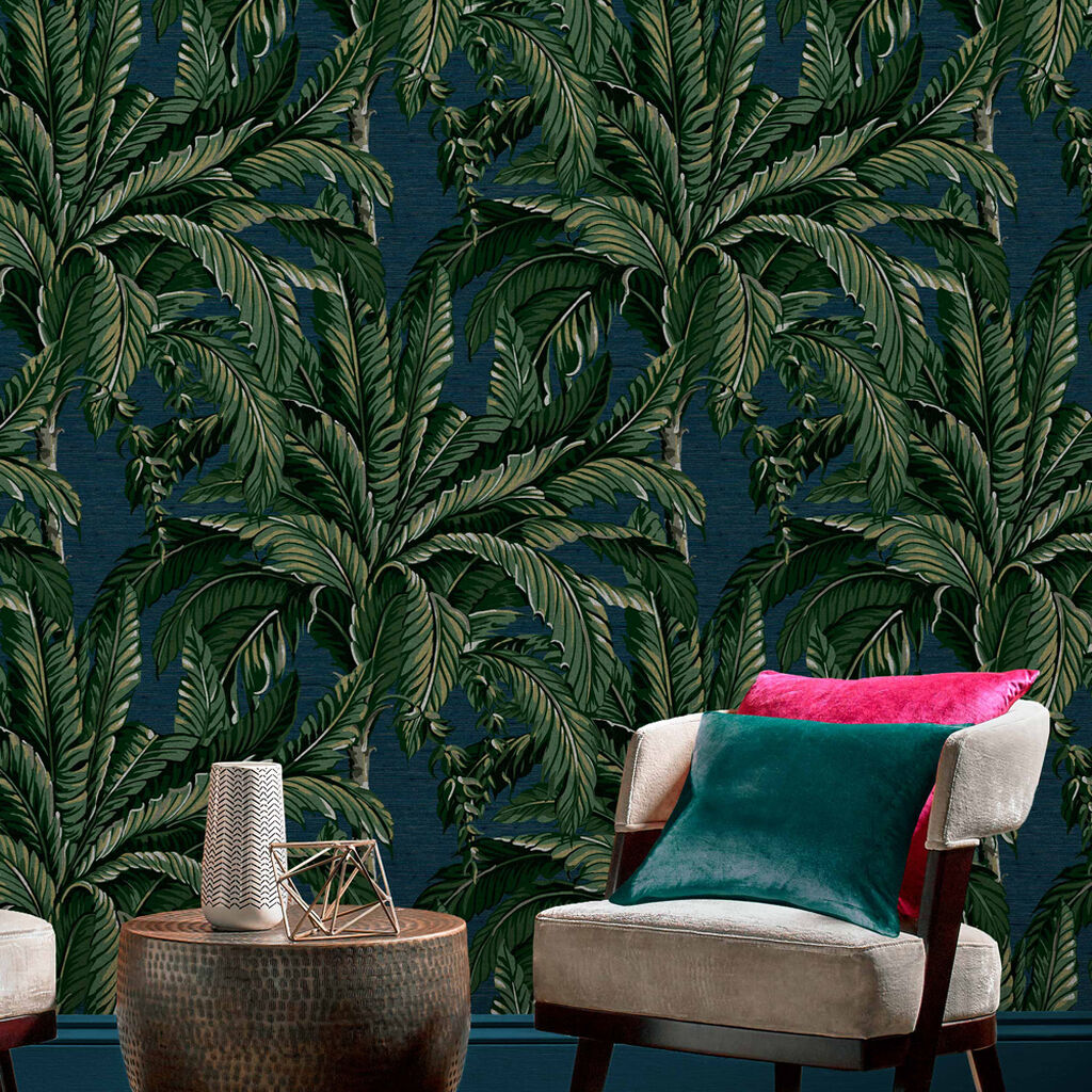 Daintree Palm Midnight Room Wallpaper 3 - Green