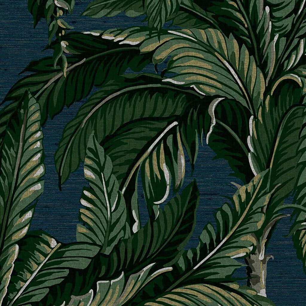Daintree Palm Midnight Wallpaper - Green