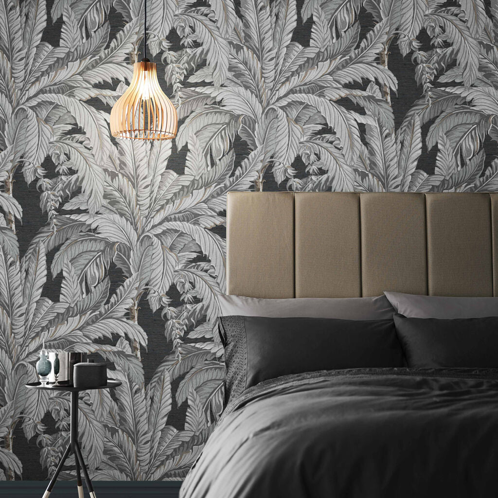 Daintree Palm Room Wallpaper 3 - Gray