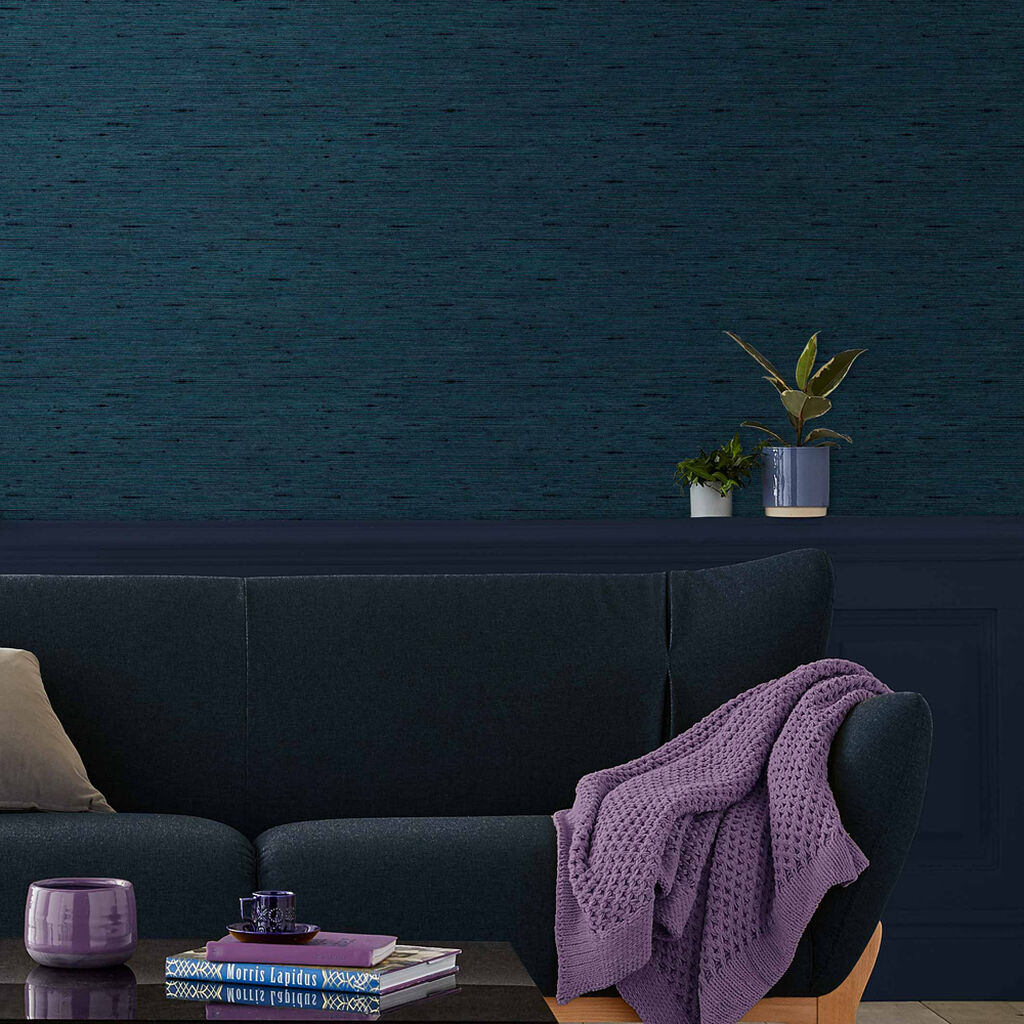 Silk Texture Room Wallpaper 3 - Blue