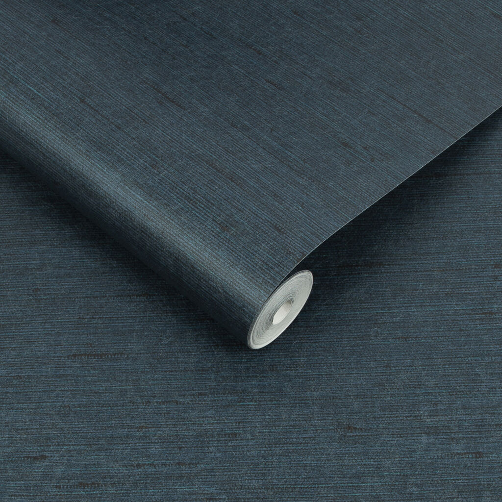 112021 - Silk Texture Wallpaper - Navy - Graham & Brown