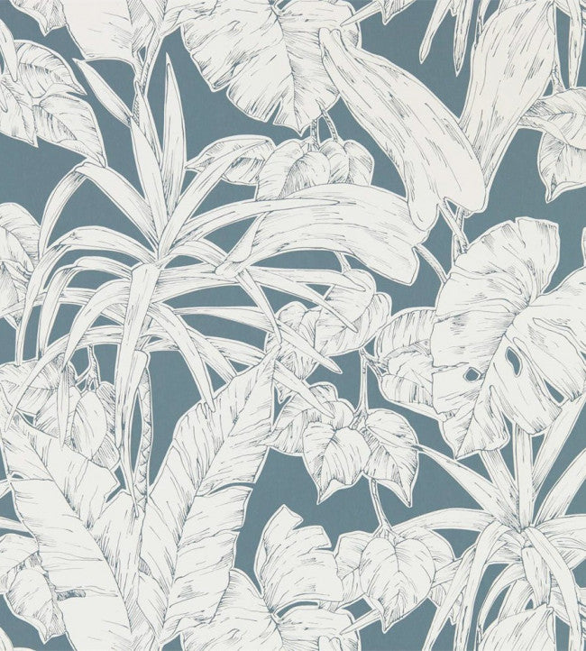 Parlour Palm Wallpaper - Blue 