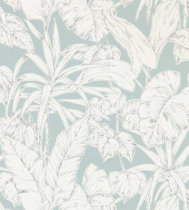Parlour Palm Wallpaper - Silver 