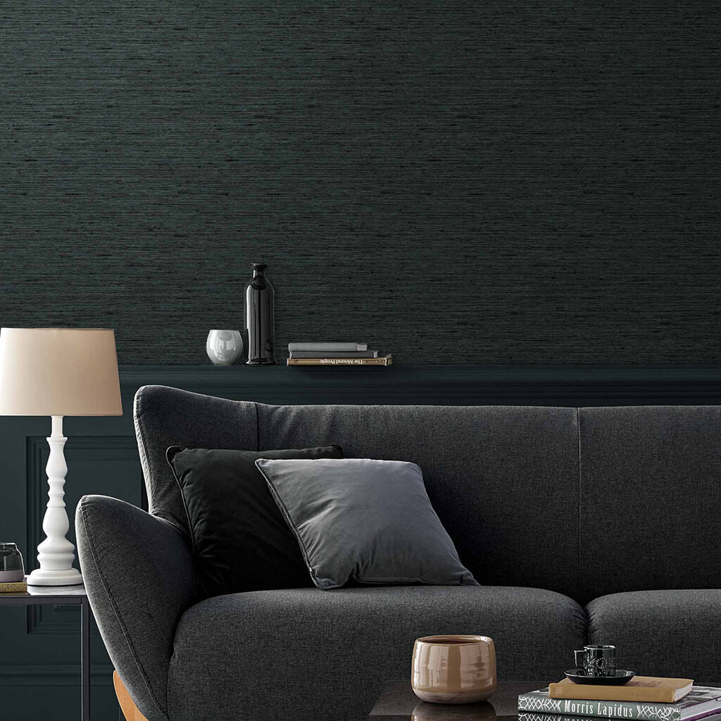 Silk Texture Room Wallpaper 3 - Black