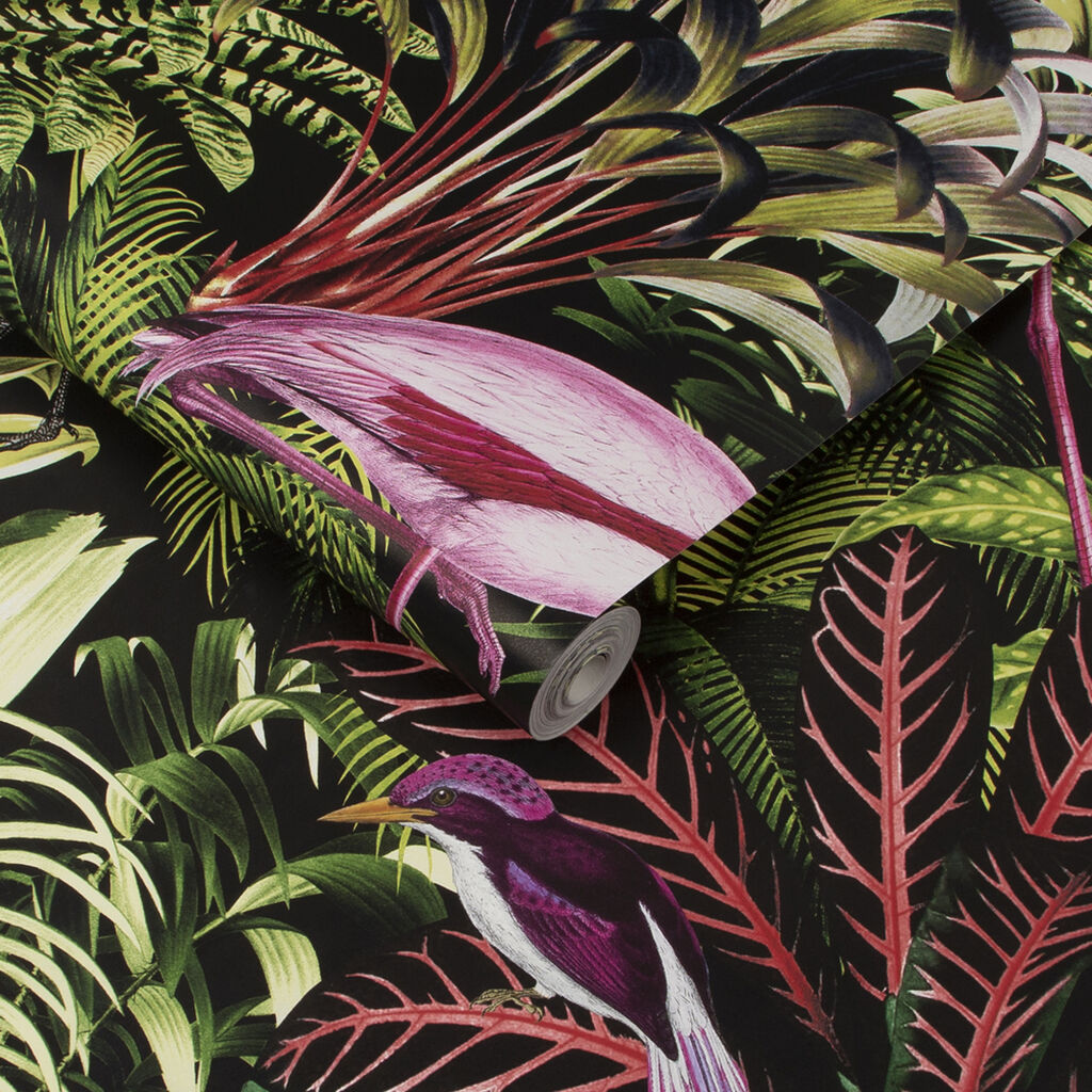 112193 - Midnight Tropic Wallpaper - Multi - Graham & Brown