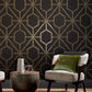 112197 - Rinku Wallpaper - Black Gold - Graham & Brown
