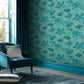112204 - Hortus Wallpaper - Teal - Graham & Brown