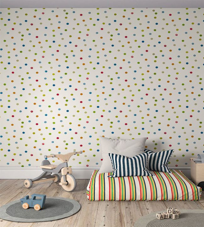Bon Bon Room Wallpaper - White