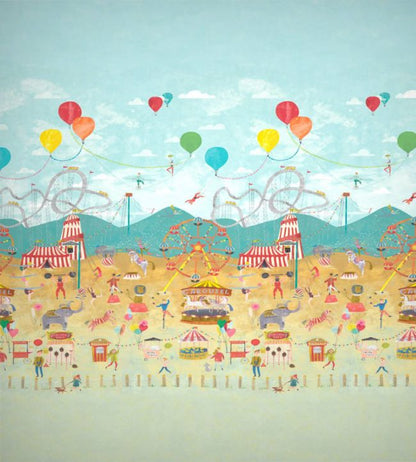 Lifes a Circus Nursey Wallpaper - Multicolor