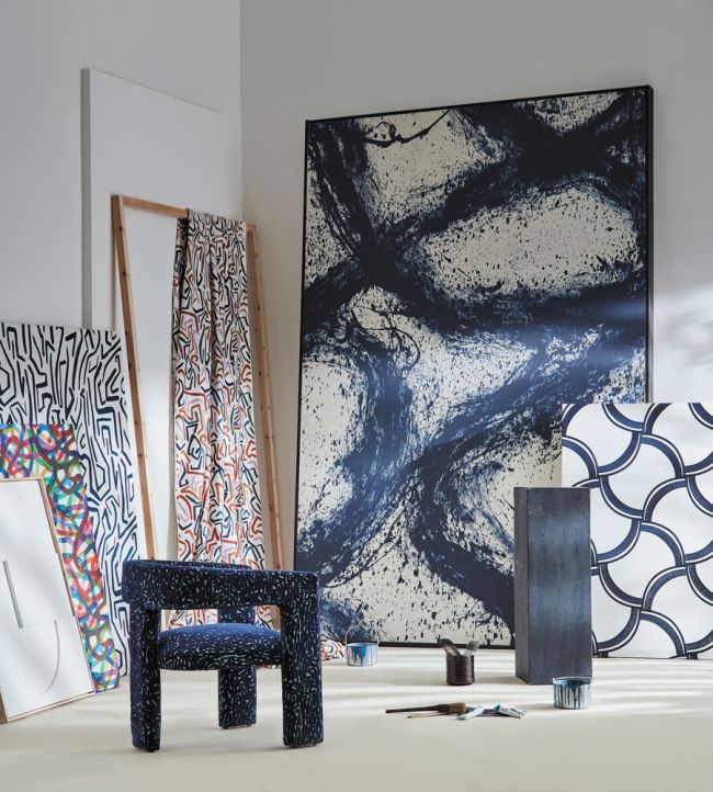 Enigmatic Room Wallpaper - Blue