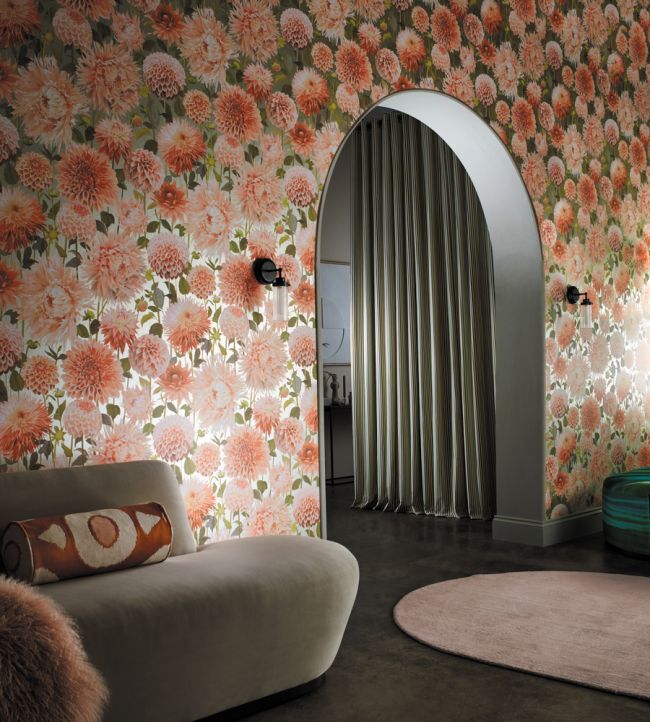 Dahlia Room Wallpaper - Pink