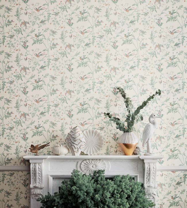 Hummingbirds Wallpaper - Green - Cole & Son