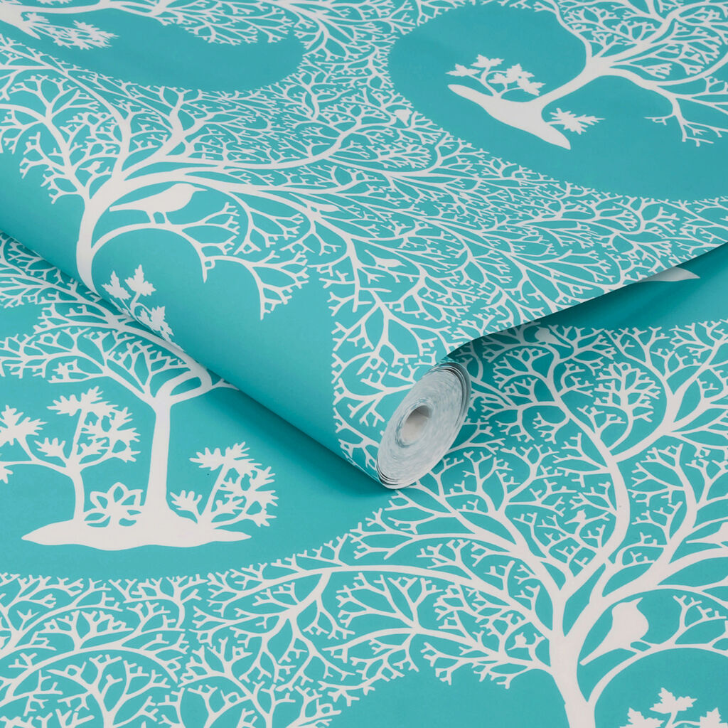 113473 - Magical Forest Wallpaper - Azure - Graham & Brown