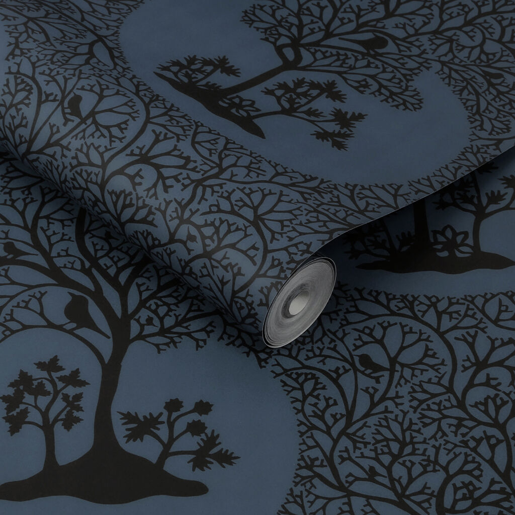113474 - Magical Forest Wallpaper - Midnight - Graham & Brown