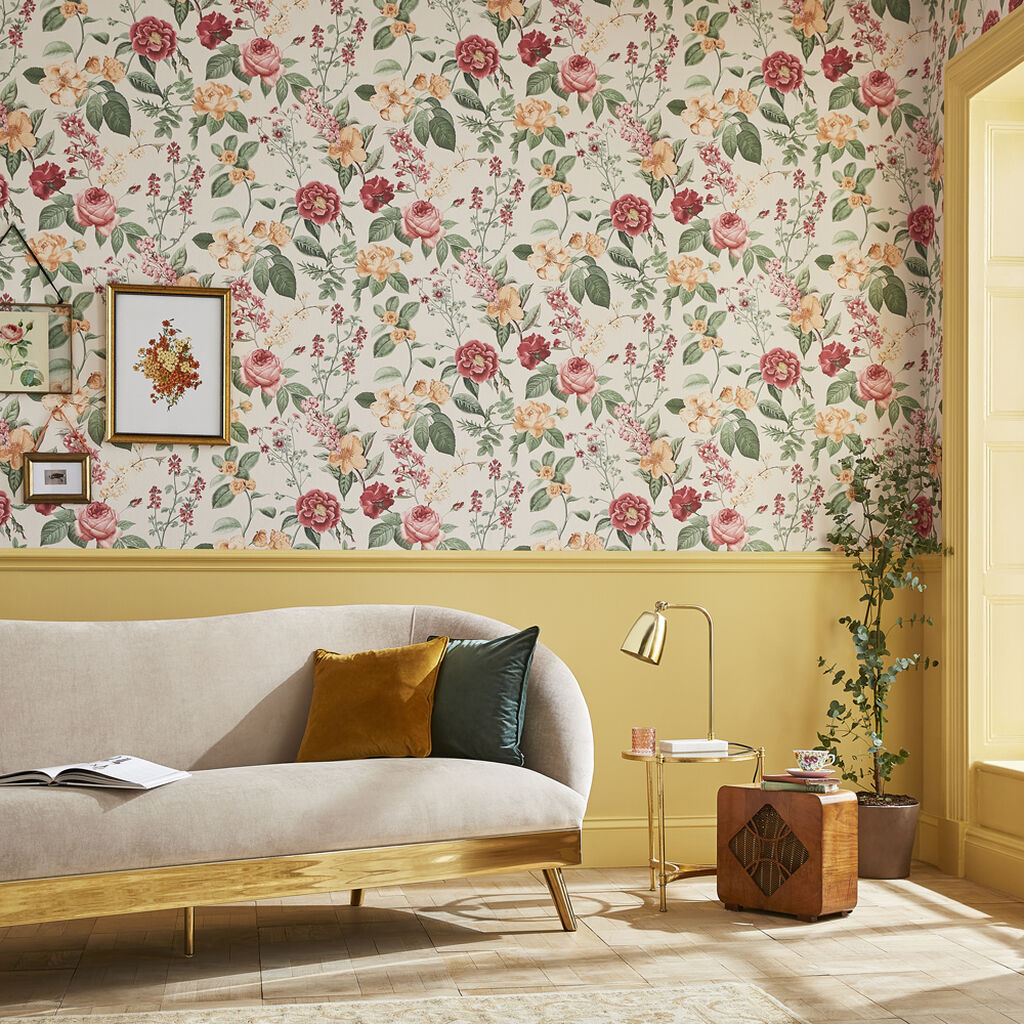 Parsonage Bloom Room Wallpaper 2 - Cream