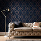 113962 - Versailles Wallpaper - Navy - Graham & Brown