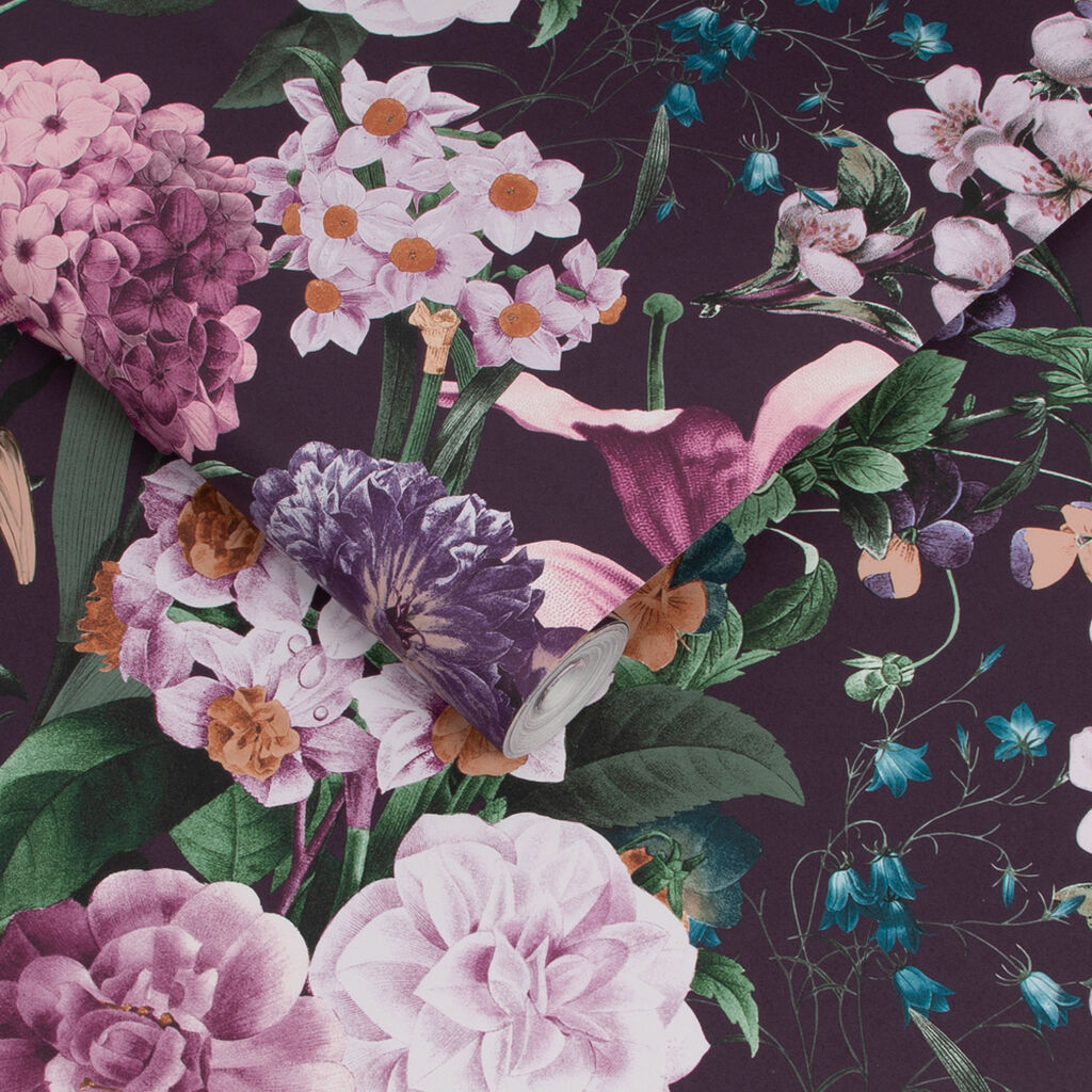 Glasshouse Flora Wallpaper - Brown