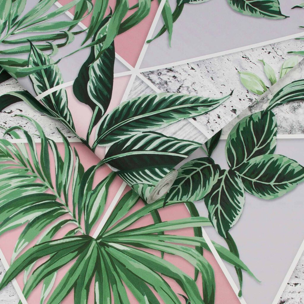 Millennial Jungle Wallpaper - Green