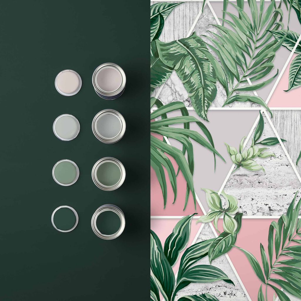 Millennial Jungle Room Wallpaper - Green