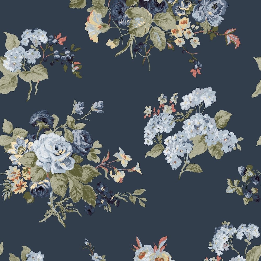 Rosemore Wallpaper - Blue