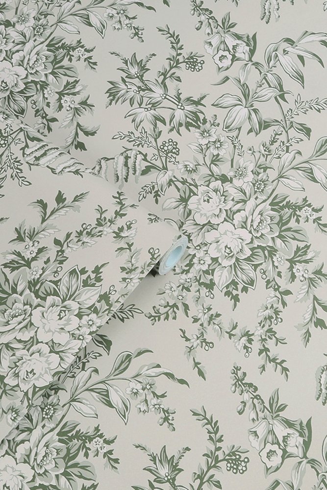 Picardie Room Wallpaper 2 - Green