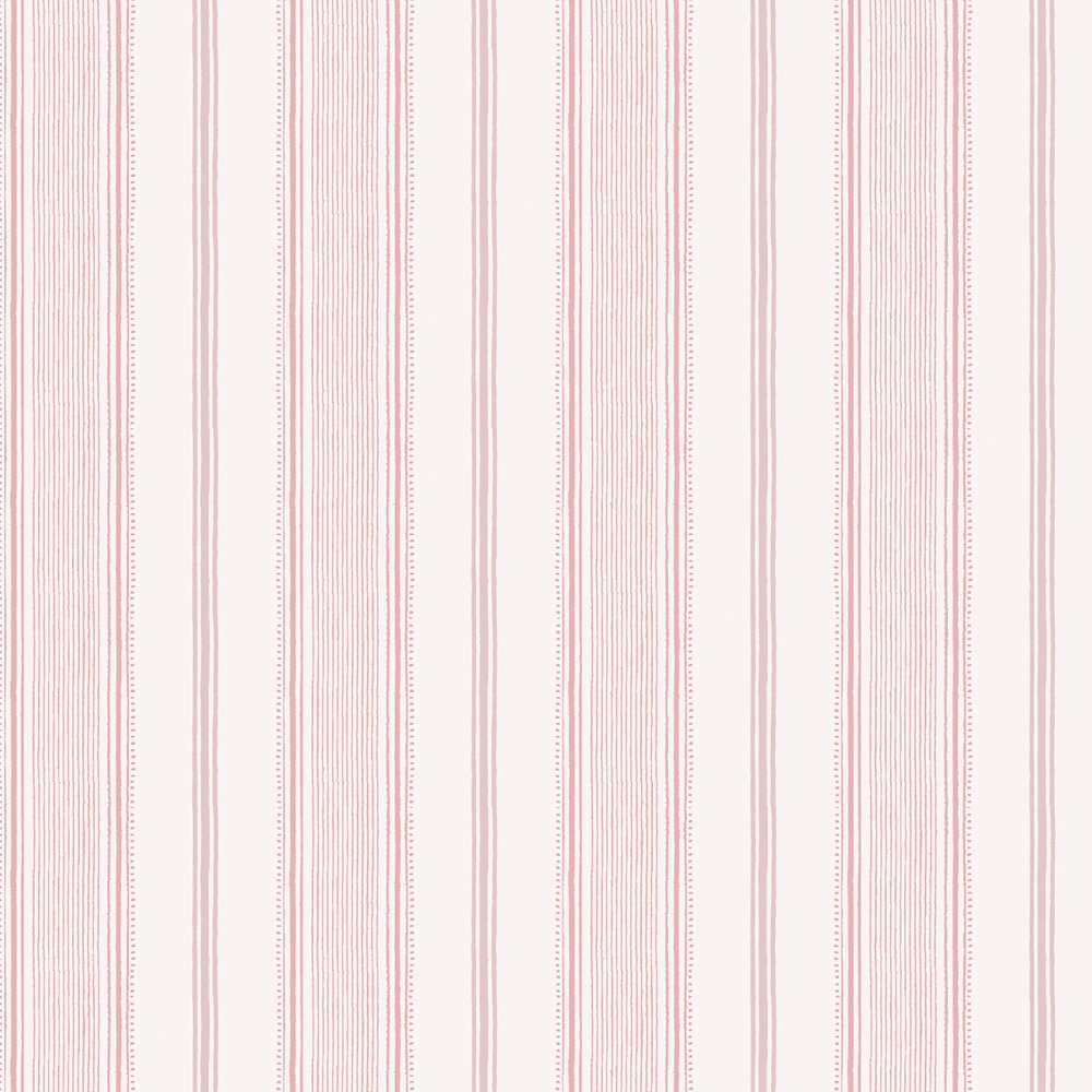 Heacham Stripe Wallpaper - Pink