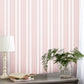 Heacham Stripe Room Wallpaper 2 - Pink