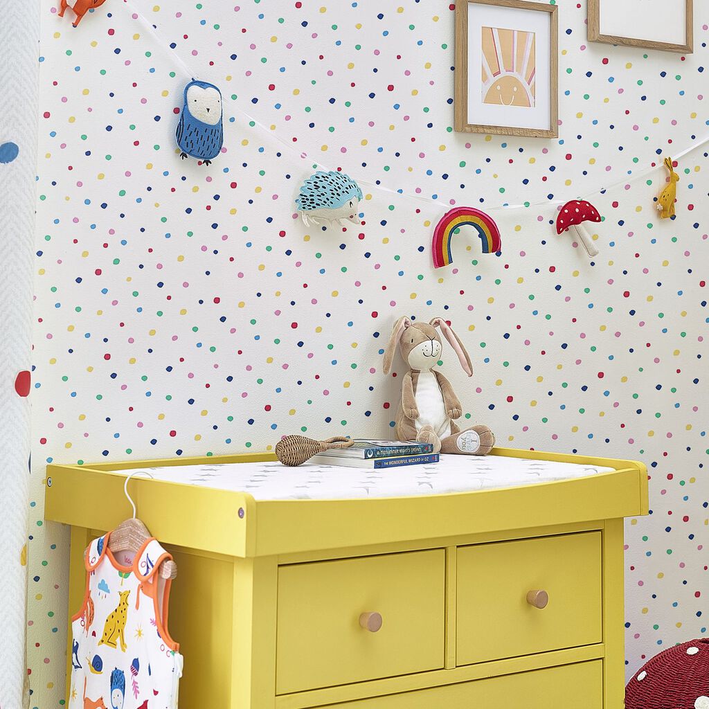 Lynx Multi Spot Nursey Room Wallpaper - Multicolor