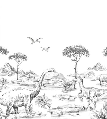 Prehistoric Wallpaper - Gray
