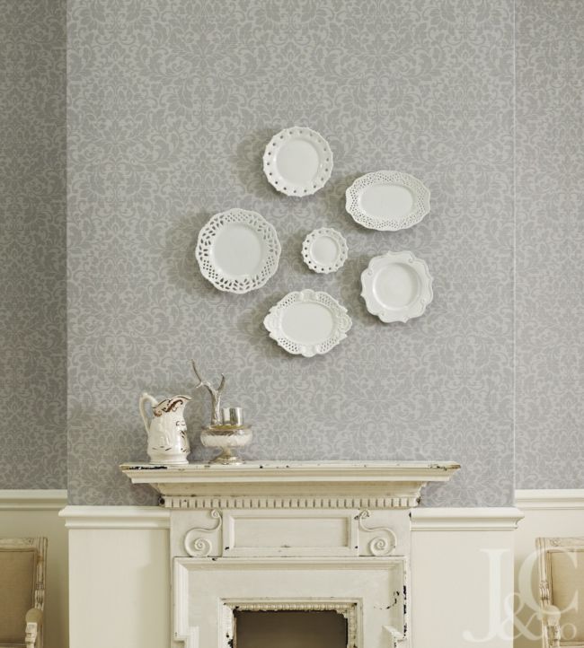 Amarello Room Wallpaper - Gray