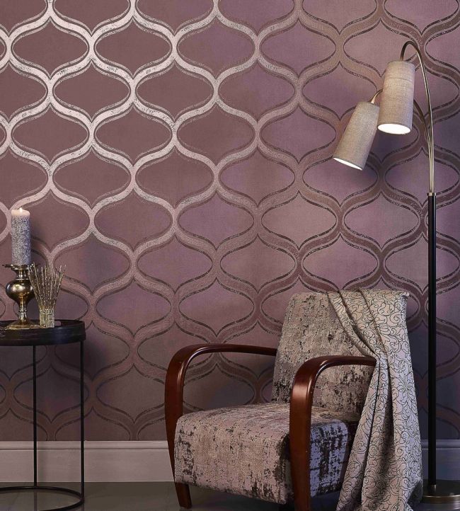 Curve Room Wallpaper - Purple