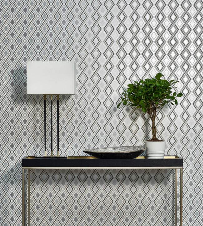 Halcyon Room Wallpaper - Gray
