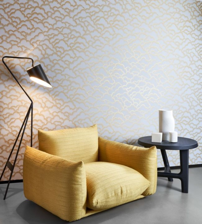 Cumulus Room Wallpaper - Teal