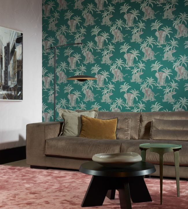 Tembo Room Wallpaper - Green