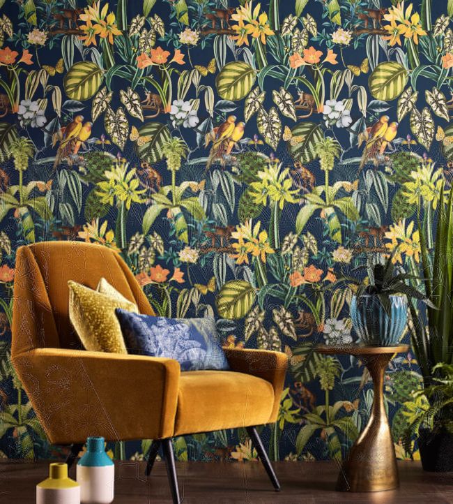 Caicos Room Wallpaper - Green