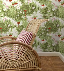 Kejsarkrona Room Wallpaper 2 - Green