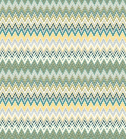 Zig Zag Multicolore Wallpaper - Green
