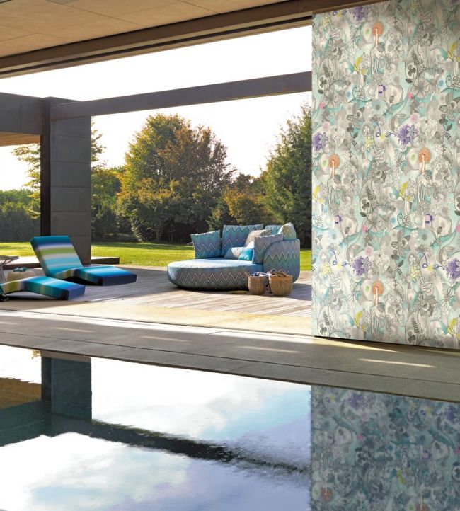 Dreamland Room Wallpaper - Blue