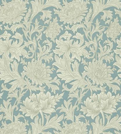 Chrysanthemum Wallpaper - Blue 
