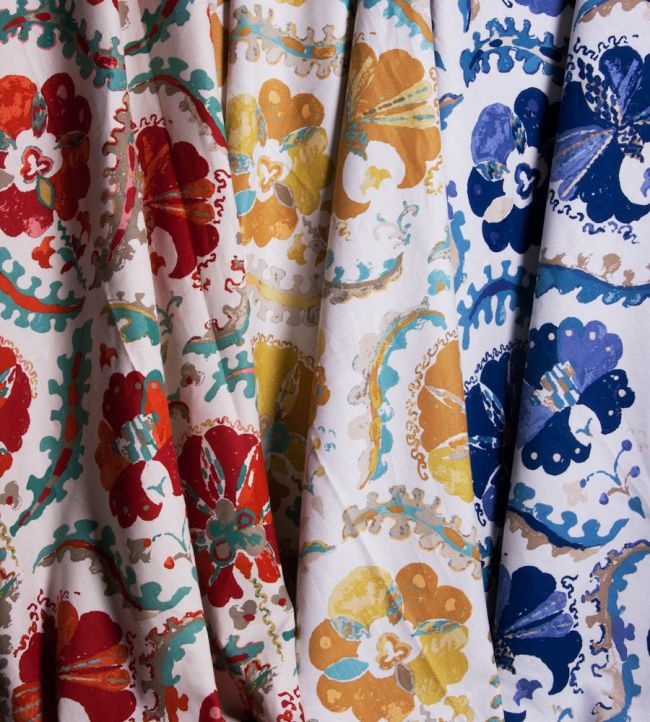 Papaver Room Fabric - Blue