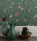 Bird & Pomegranate Room Wallpaper - Green