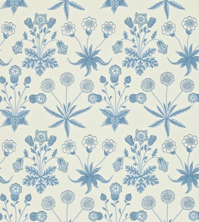Daisy Wallpaper - Blue