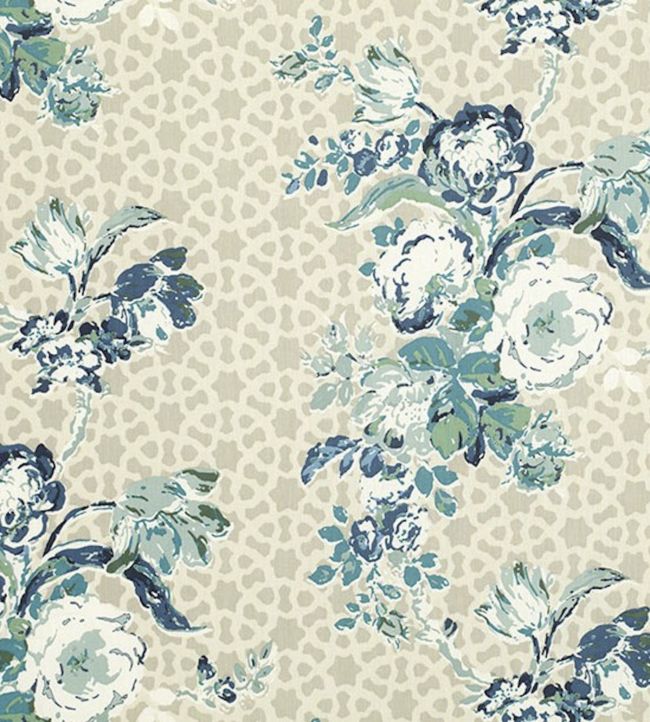 Indore Garden Fabric - Blue 