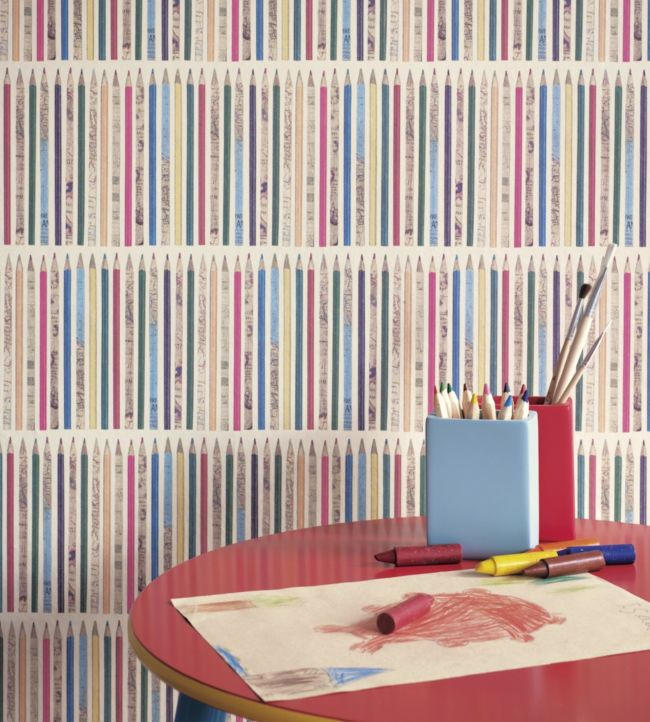 Scribbler Room Wallpaper - Multicolor