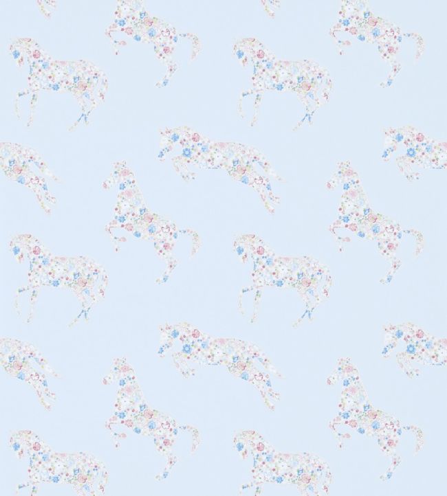 Pretty Ponies Wallpaper - Teal
