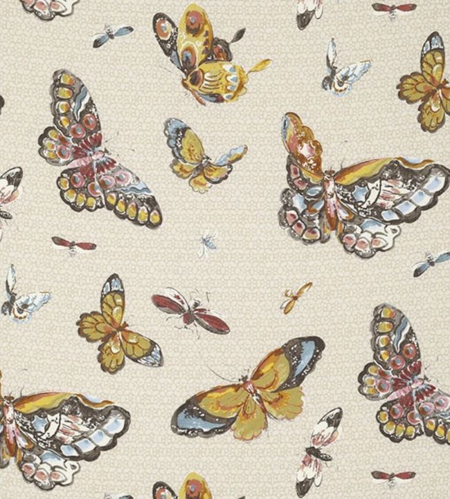 Butterfly House Fabric - Cream 
