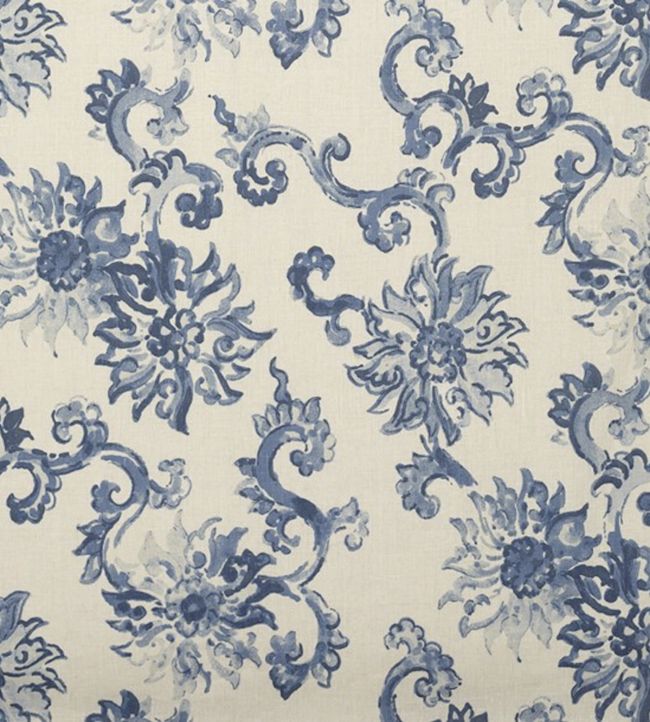 Scroll Fabric - Blue 