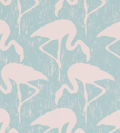 Flamingos Wallpaper - Teal 