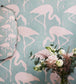 Flamingos Room Wallpaper - Teal 