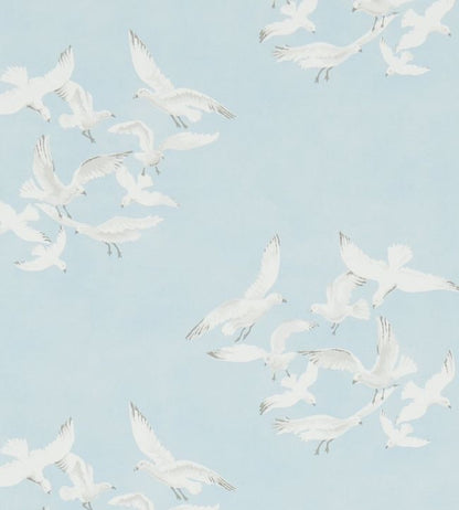 Seagulls Wallpaper - Blue 
